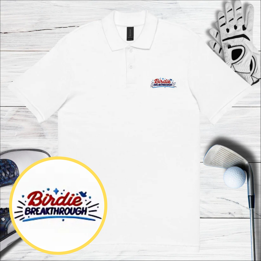 Birdie Breakthrough Embroidered Golf Pique Polo Shirt