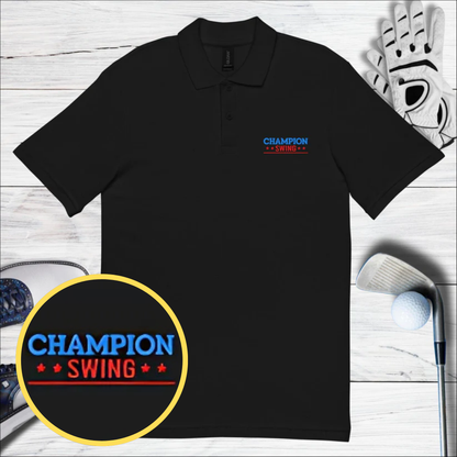 Champion Swing Embroidered Golf Pique Polo Shirt