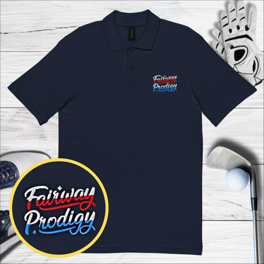 Fairway Prodigy Embroidered Golf Pique Polo Shirt