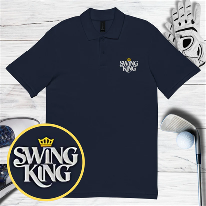 Swing King Embroidered Golf Pique Polo Shirt