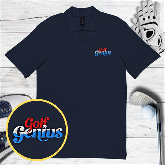 Golf Genius Embroidered Golf Pique Polo Shirt