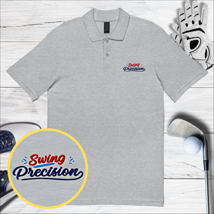 Swing Precision Embroidered Golf Pique Polo Shirt