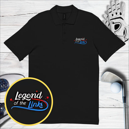 Legend of the Links Embroidered Golf Pique Polo Shirt